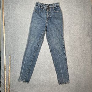 Vtg Lawman Jeans Womens 3 Blue High Rise embroidered Western Rodeo Cowgirl